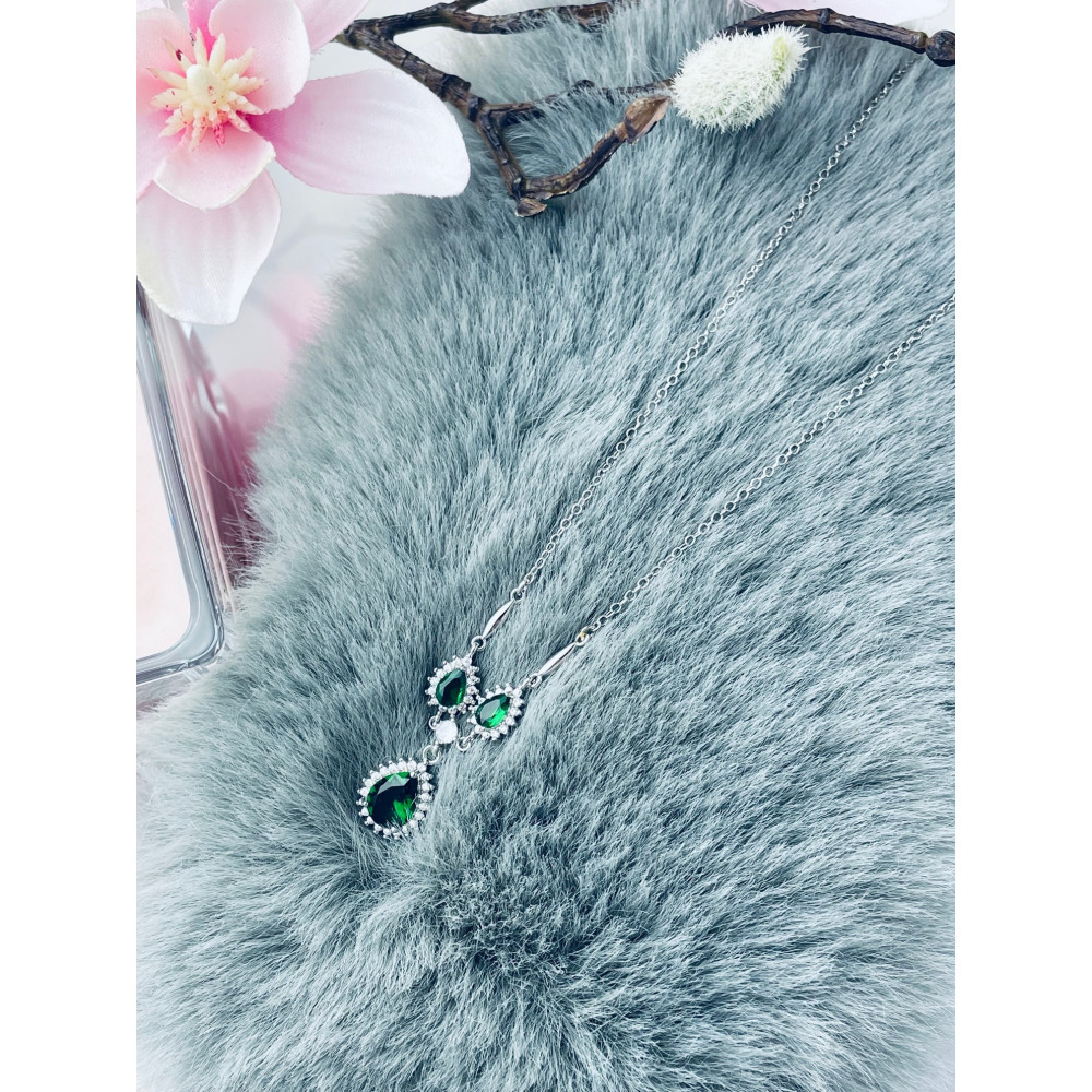 925 Silber Halskette mit Zirkonia