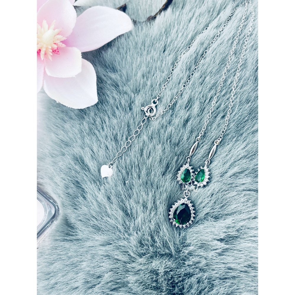 925 Silber Halskette mit Zirkonia