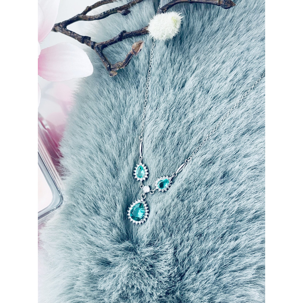 925 Silber Halskette mit Zirkonia