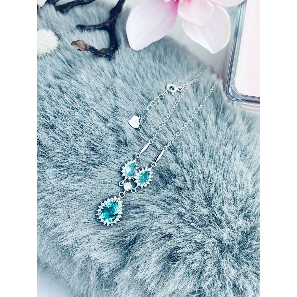 925 Silber Halskette mit Zirkonia