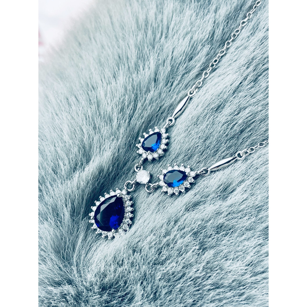 925 Silber Halskette mit Zirkonia