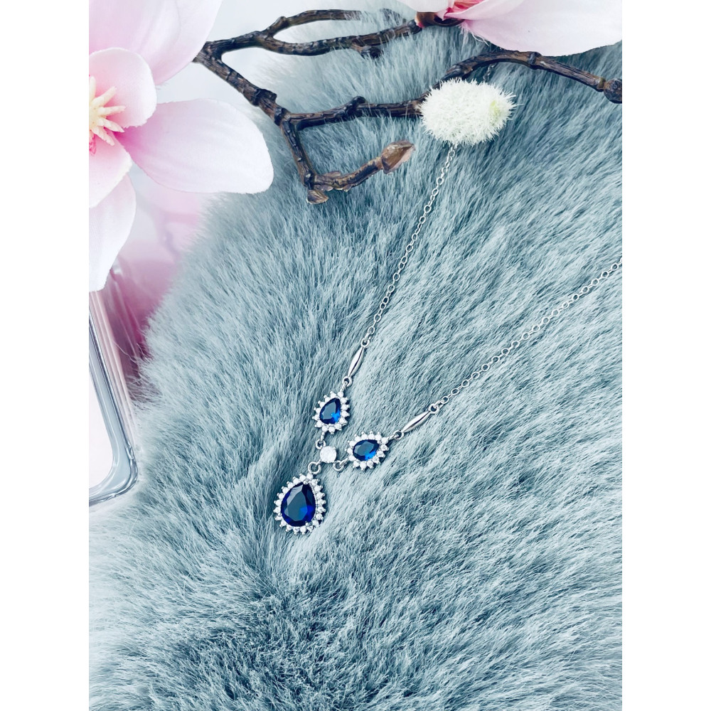 925 Silber Halskette mit Zirkonia