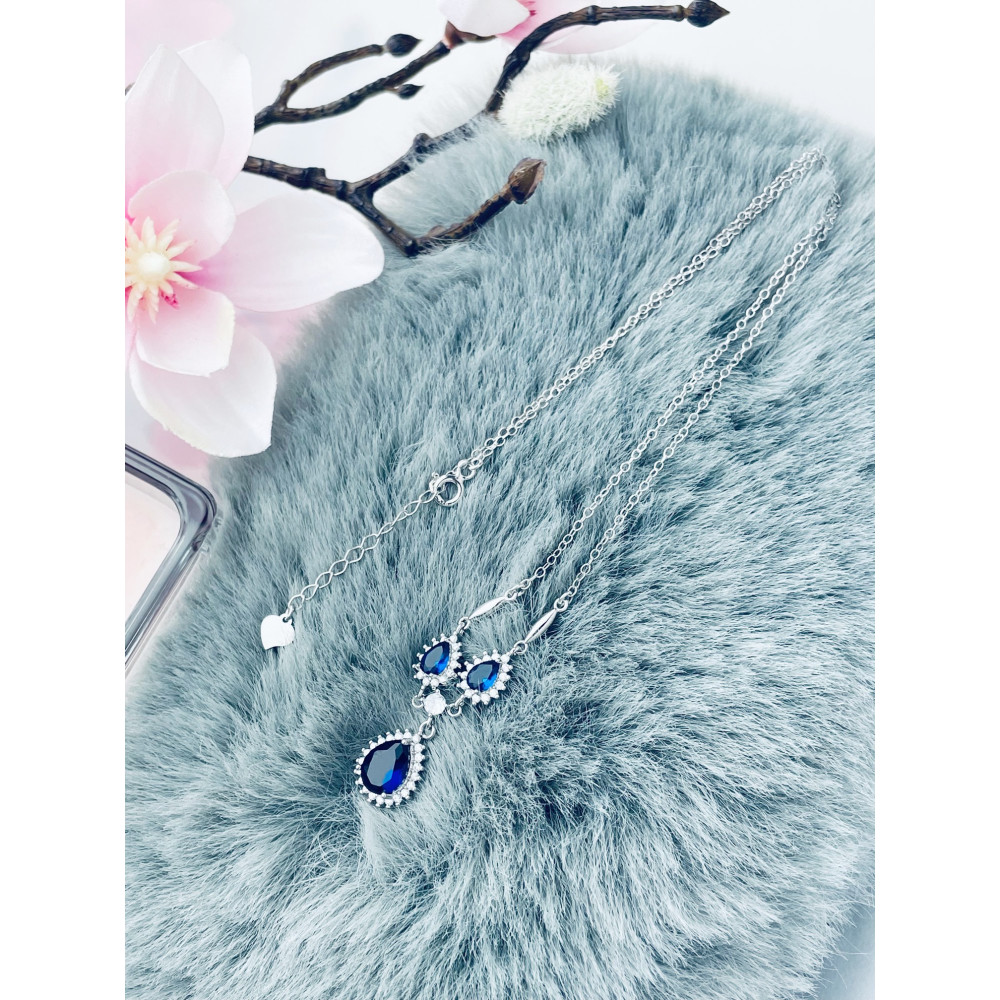 925 Silber Halskette mit Zirkonia