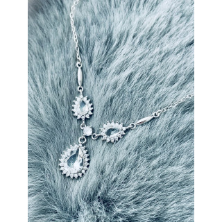 925 Silber Halskette mit Zirkonia