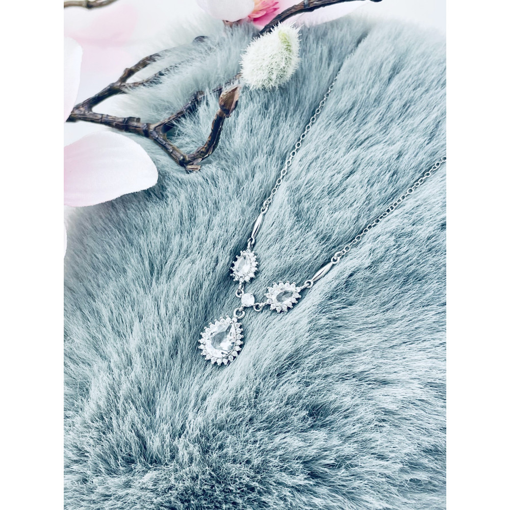 925 Silber Halskette mit Zirkonia