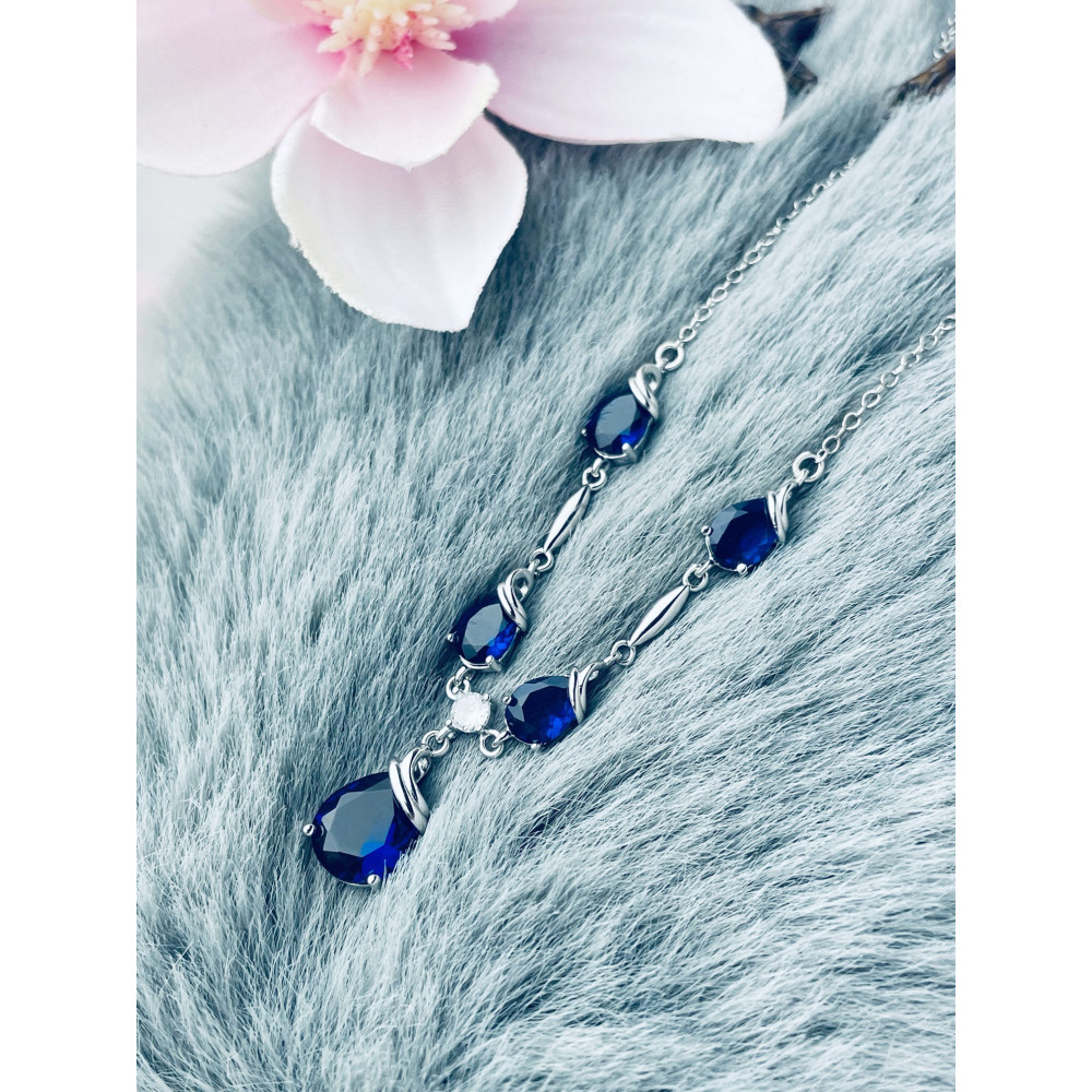 925 Silber Halskette mit Zirkonia