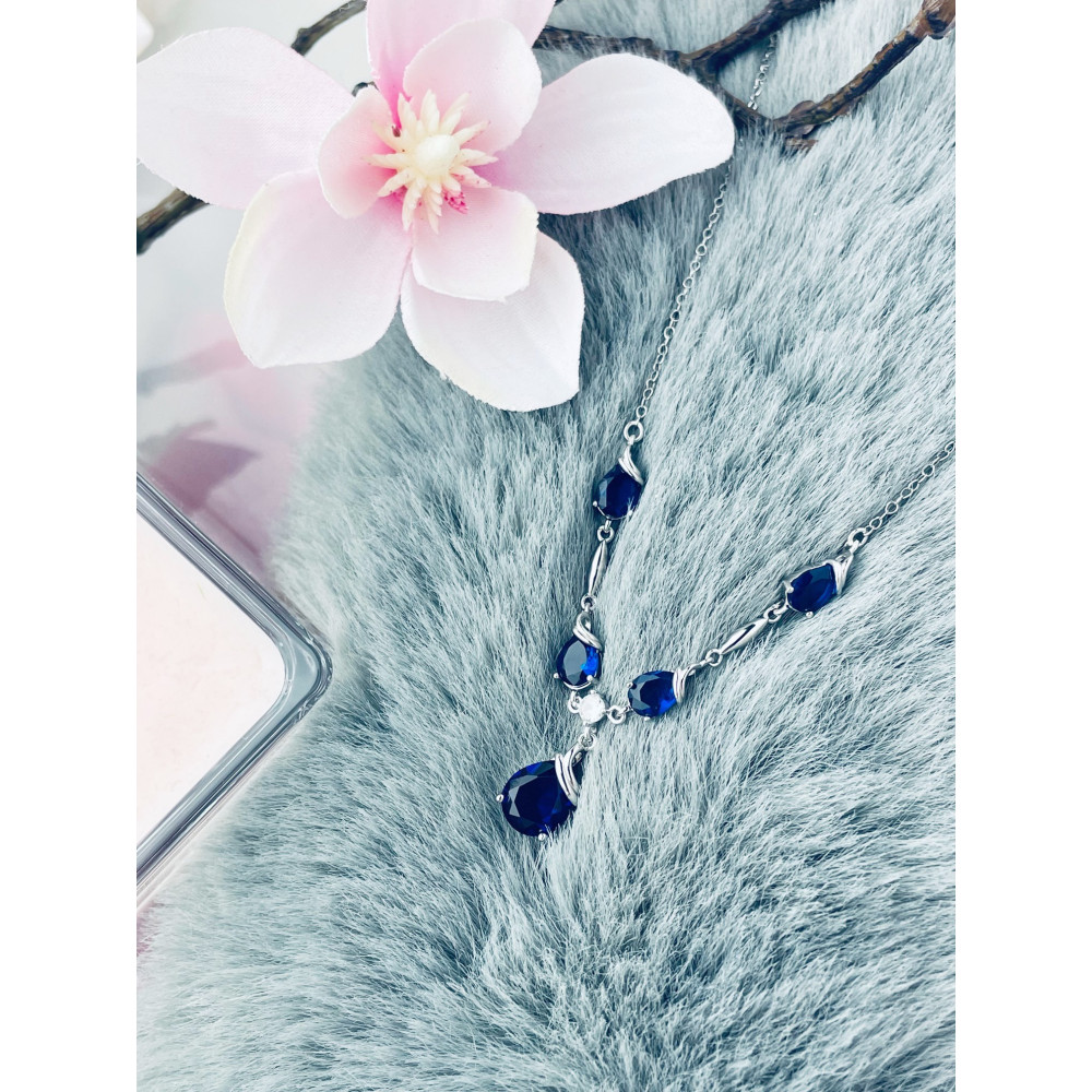 925 Silber Halskette mit Zirkonia