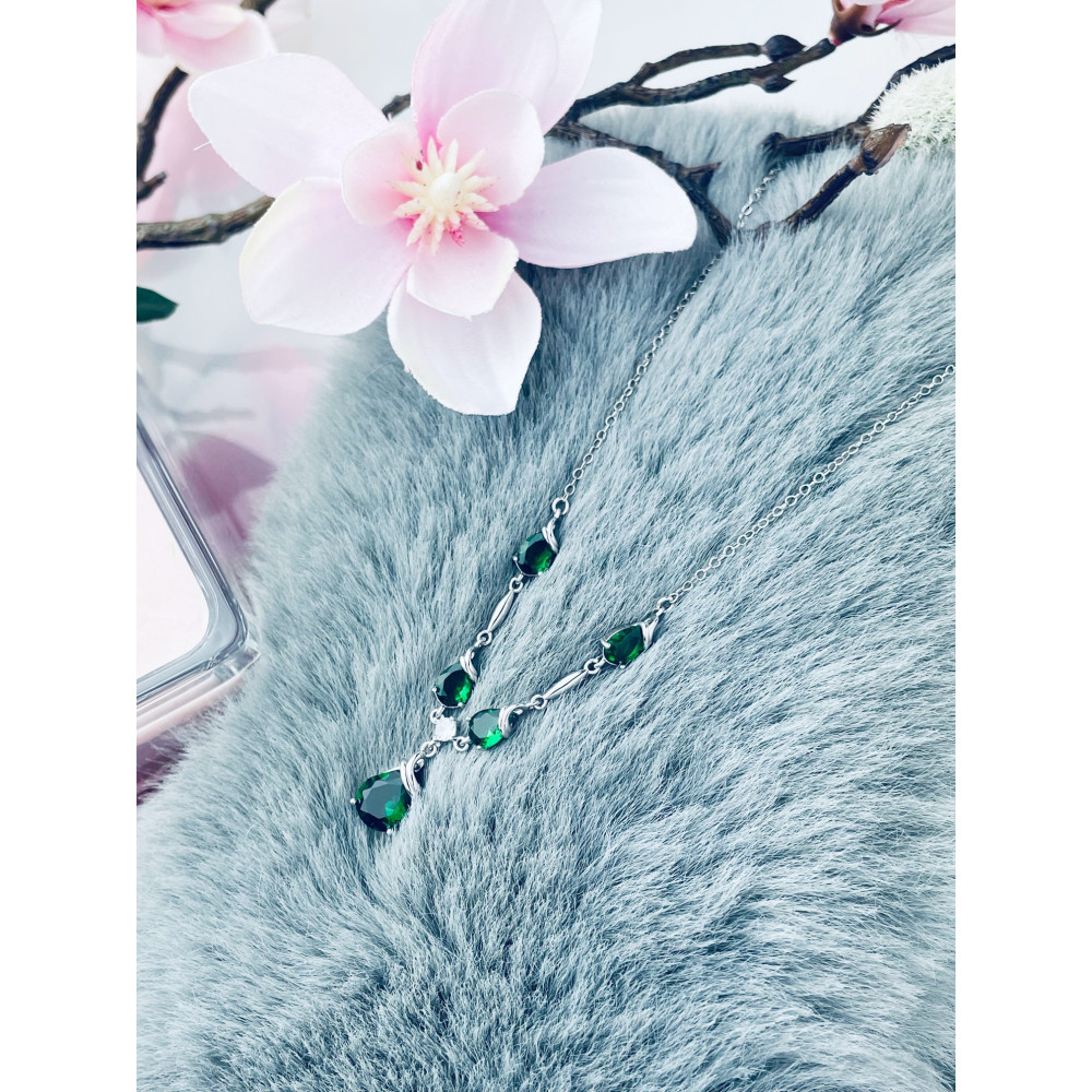 925 Silber Halskette mit Zirkonia