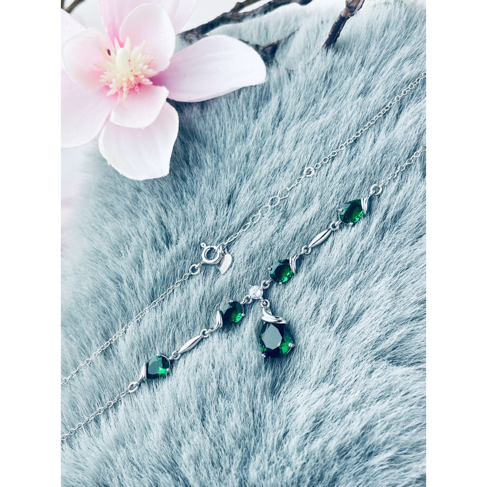 925 Silber Halskette mit Zirkonia