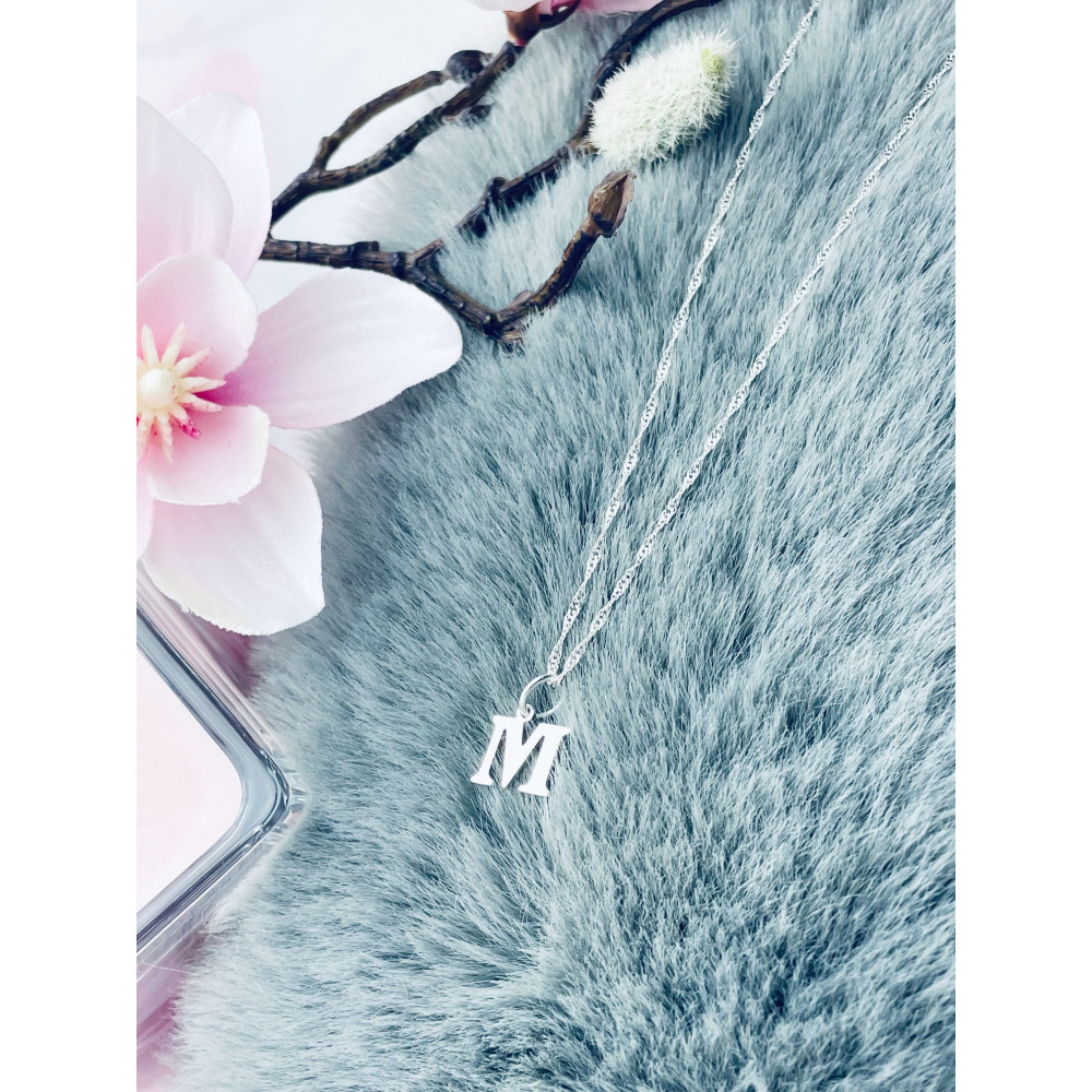 925 Silber Anhänger Buchstabe M Kettenanhänger