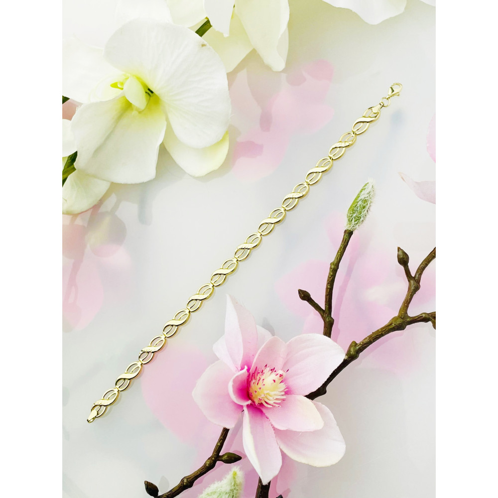 copy of Złota bransoletka z zawieszkami serce