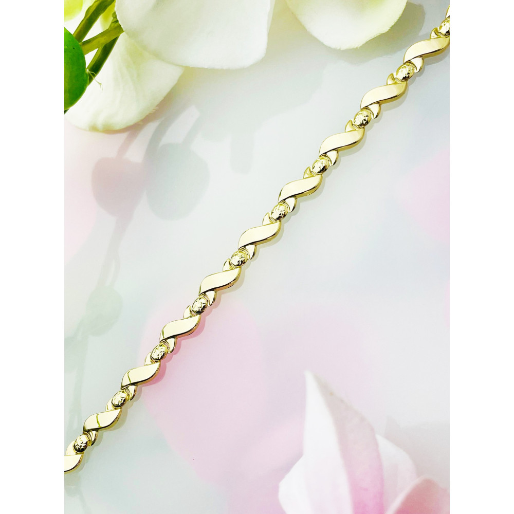 Damen Goldarmband Armband Armkette Gelbgold 375er Welle