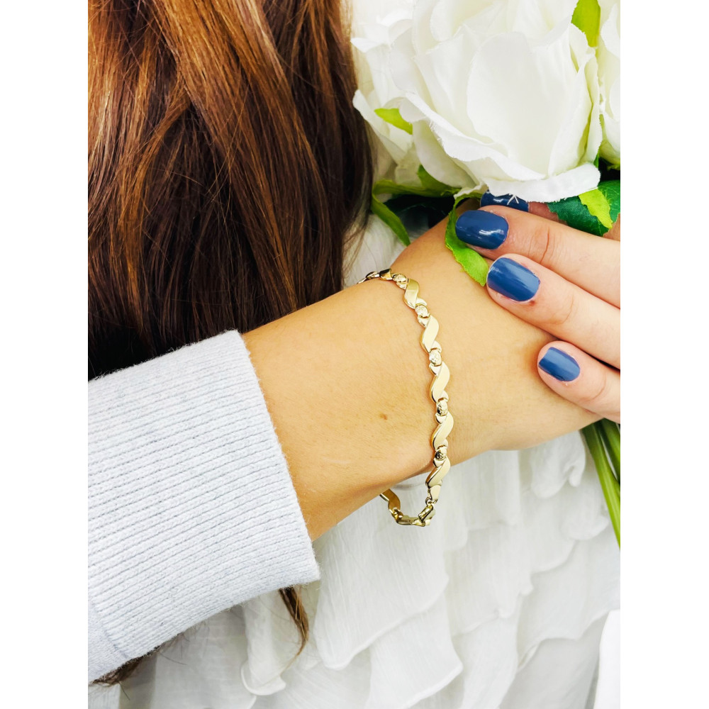 Damen Goldarmband Armband Armkette Gelbgold 375er Welle