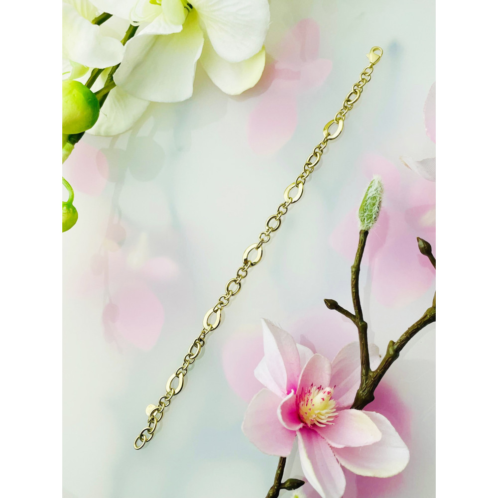 copy of Złota bransoletka z zawieszkami serce