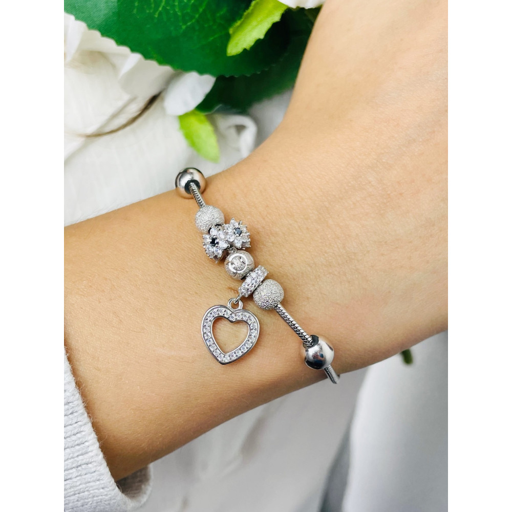 copy of Złota bransoletka celebrytka serce nieskończoność