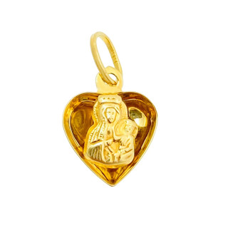 Złoty Medalik Zawieszka Matka Boska Częstochowska