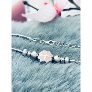 Charms Armband 925 Silber Damen Kinder vierblättriges Kleeblatt