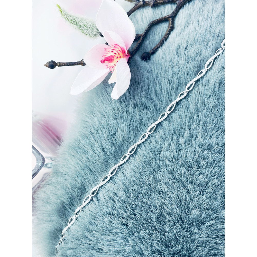 Złota bransoletka celebrytka serce nieskończoność