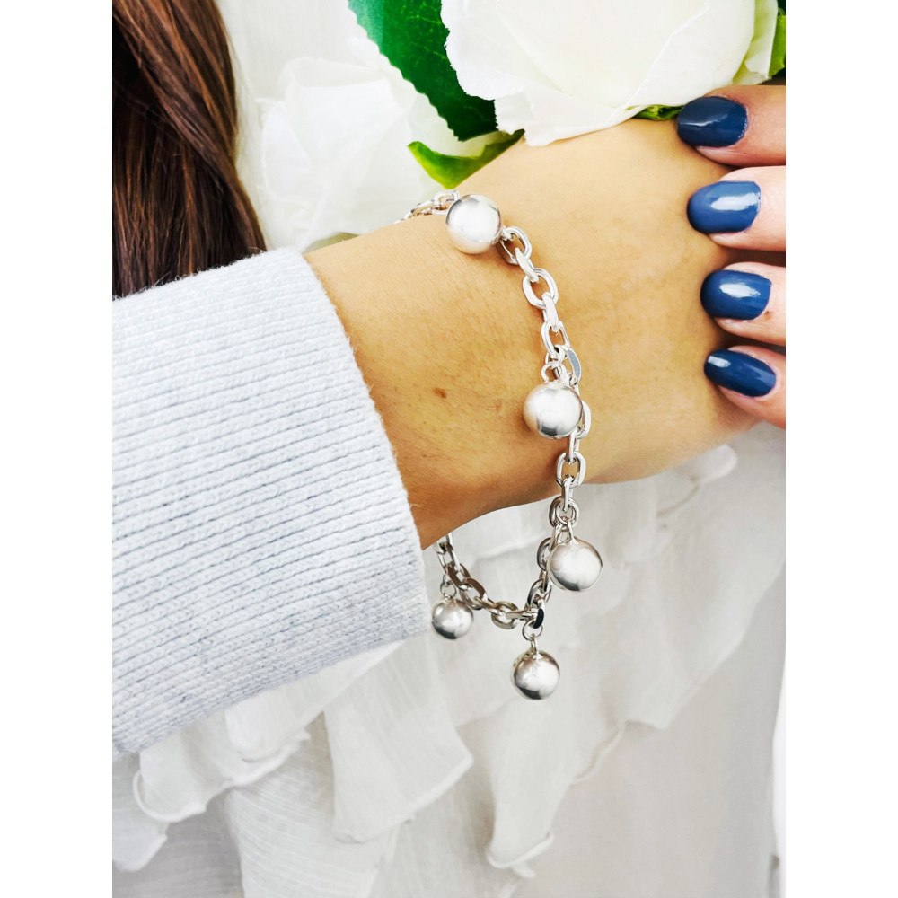 Armband 925 Silber Damen Bälle