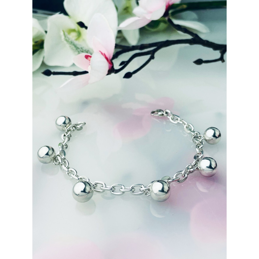 Armband 925 Silber Damen Bälle