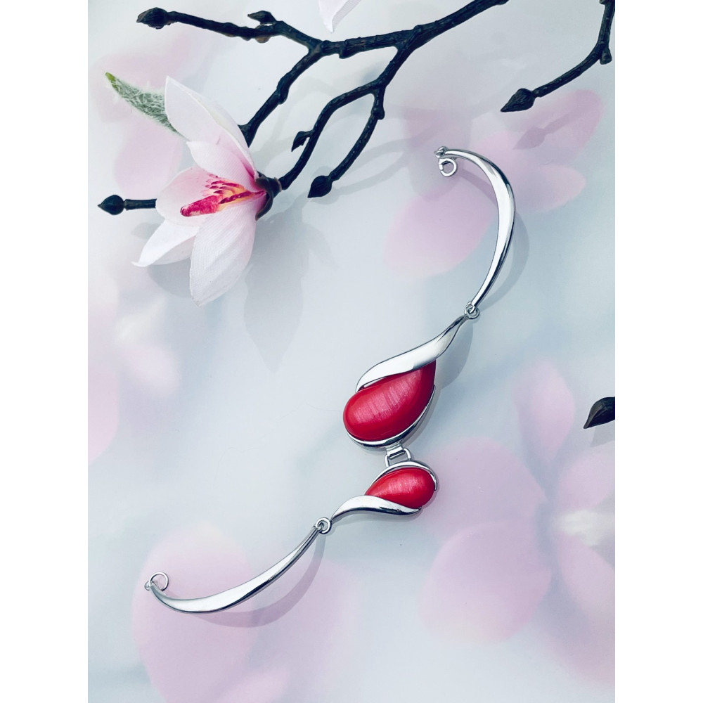 Silberarmband Damen Kinder Korallenstein