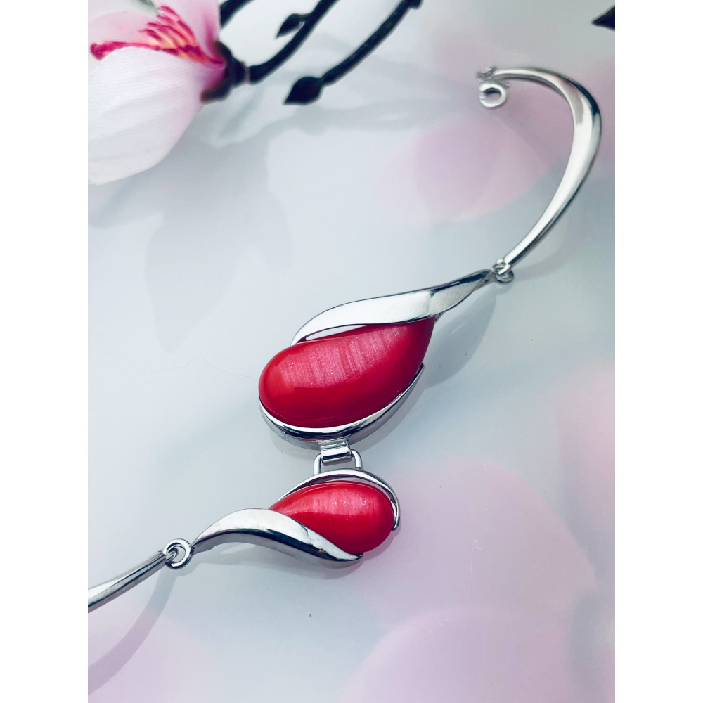 Silberarmband Damen Kinder Korallenstein