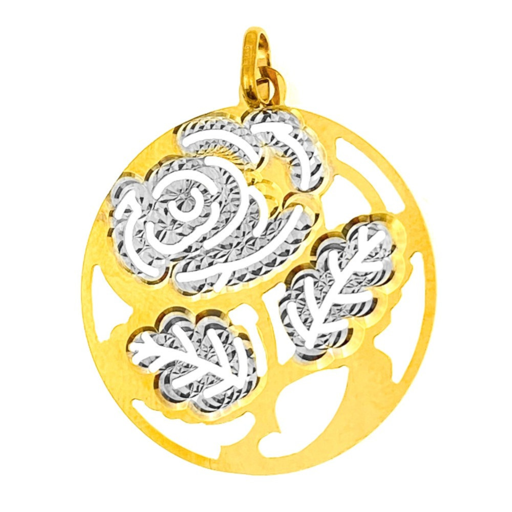 copy of Złoty wisiorek zawieszka rozeta ażurowa