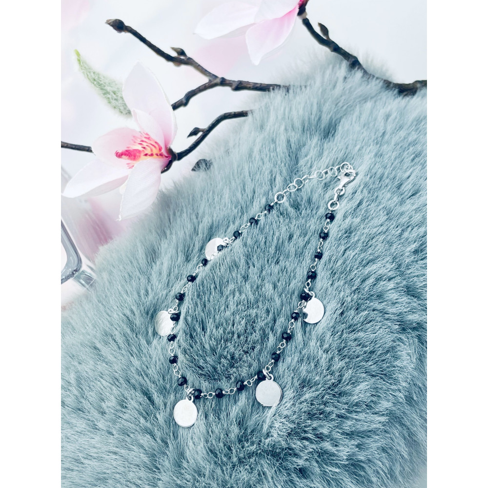 Armband 925 Silber Damen Kinder Kreis mit Onyx