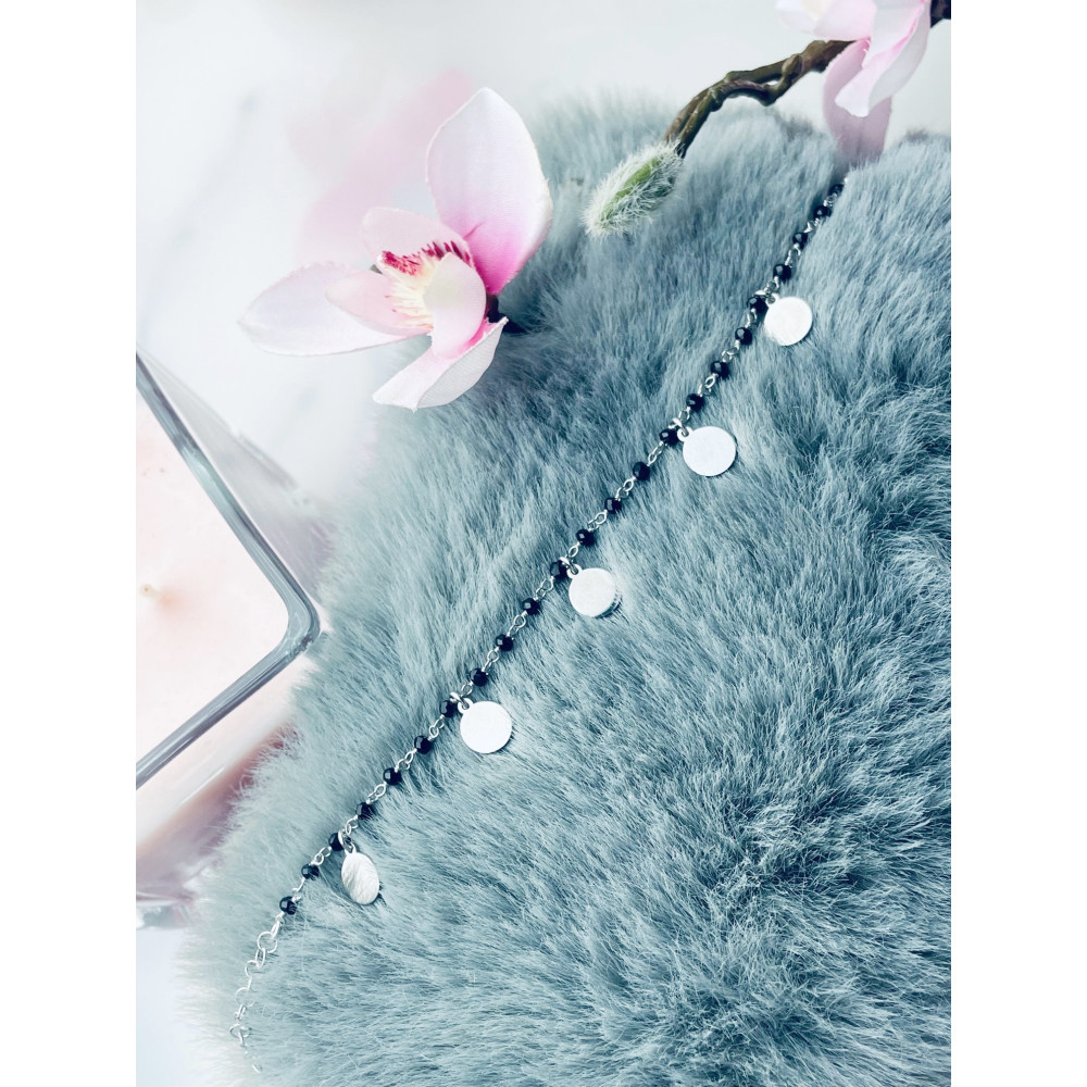 Armband 925 Silber Damen Kinder Kreis mit Onyx