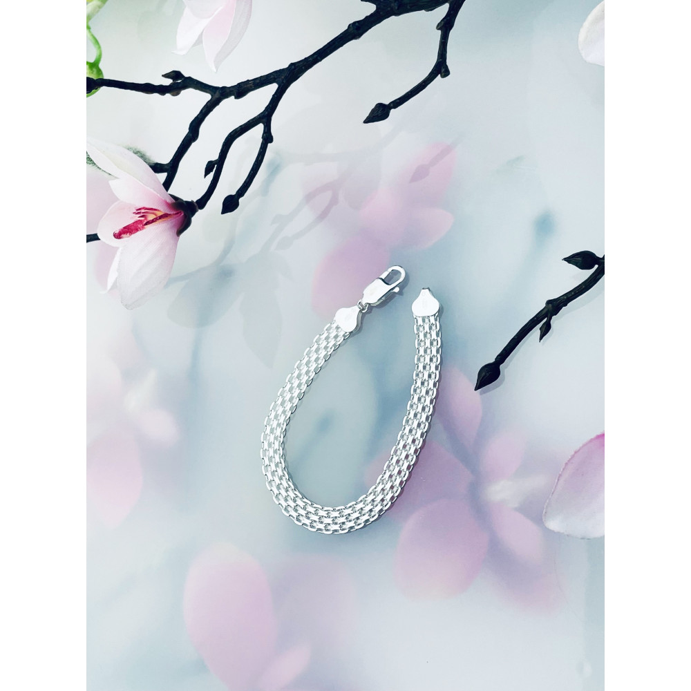 geflochtenes Silberarmband 925 Silber Damen Kinder