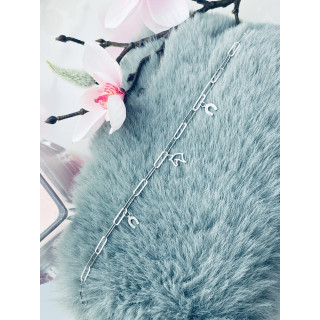 Srebrna bransoletka ankier koń podkowa z cyrkoniami