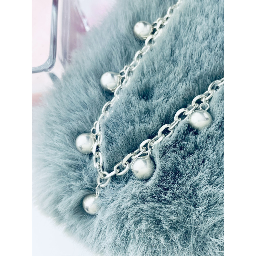 Srebrny naszyjnik ankier kule kulki