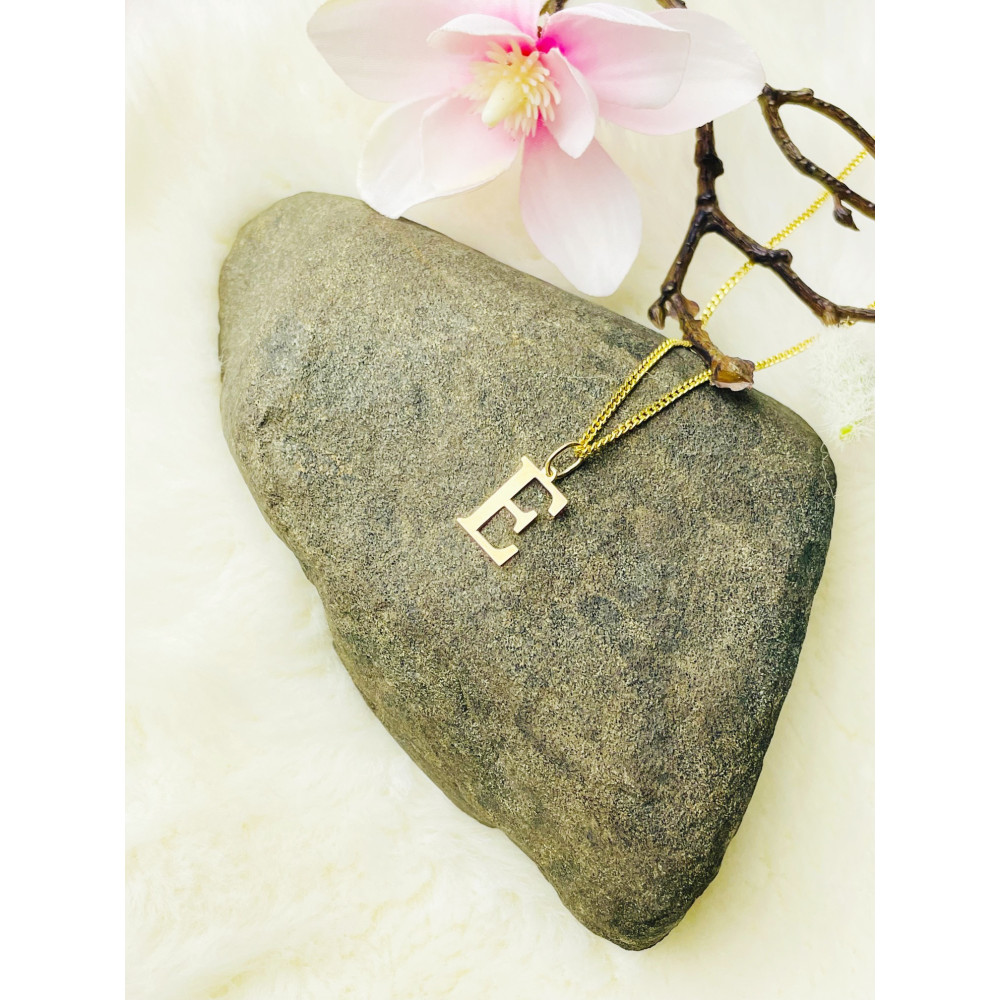 Anhänger Buchstabe E Kettenanhänger Goldanhänger 14KT Gelbgold