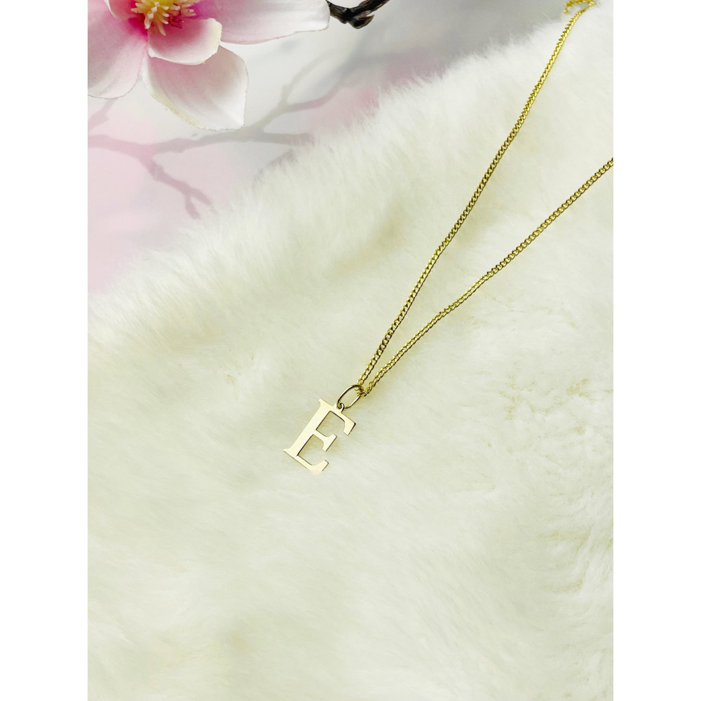 Anhänger Buchstabe E Kettenanhänger Goldanhänger 14KT Gelbgold