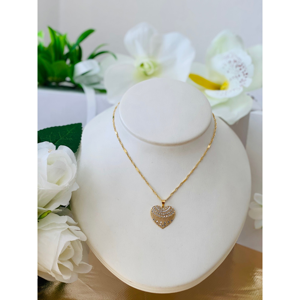 copy of Złoty wisiorek zawieszka rozeta ażurowa