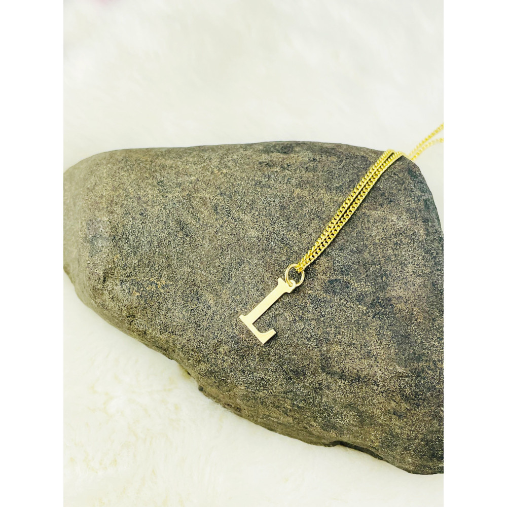 Anhänger Buchstabe L Kettenanhänger Goldanhänger 14KT Gelbgold
