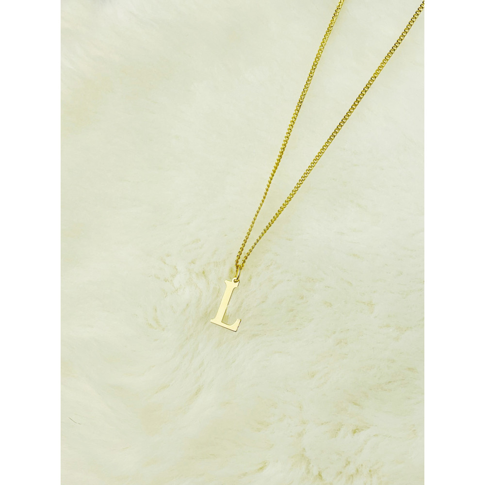 Anhänger Buchstabe L Kettenanhänger Goldanhänger 14KT Gelbgold