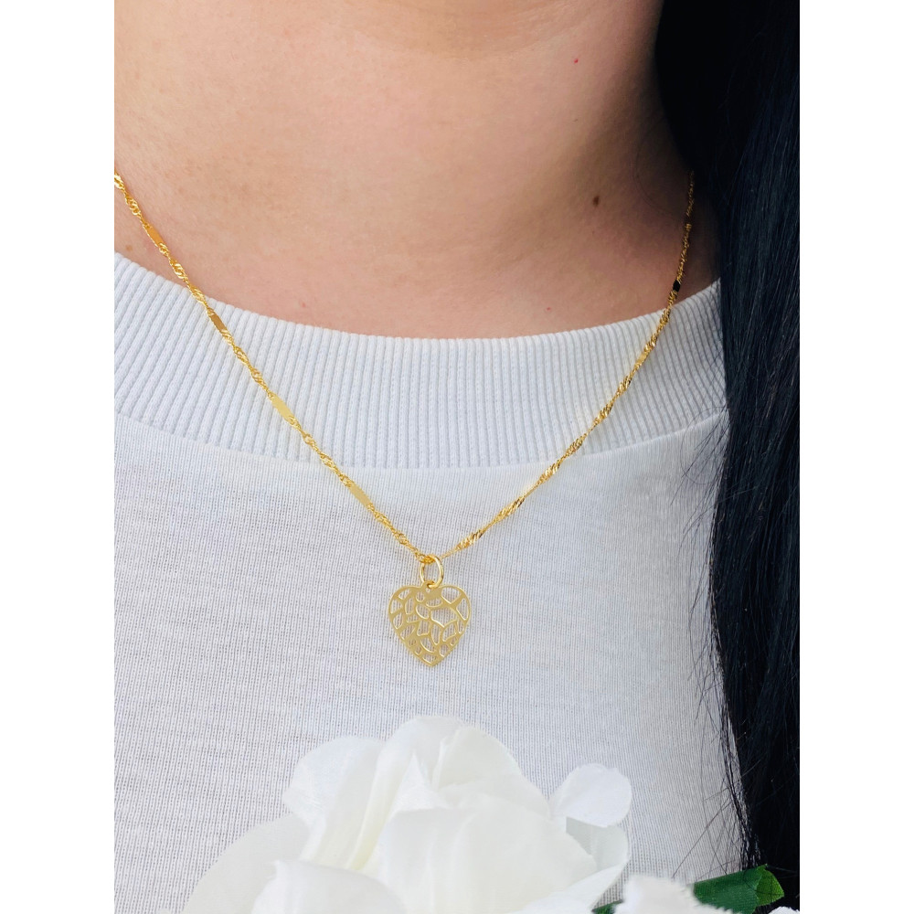 copy of Złoty wisiorek zawieszka rozeta ażurowa