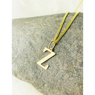 Anhänger Buchstabe Z Kettenanhänger Goldanhänger 14KT Gelbgold