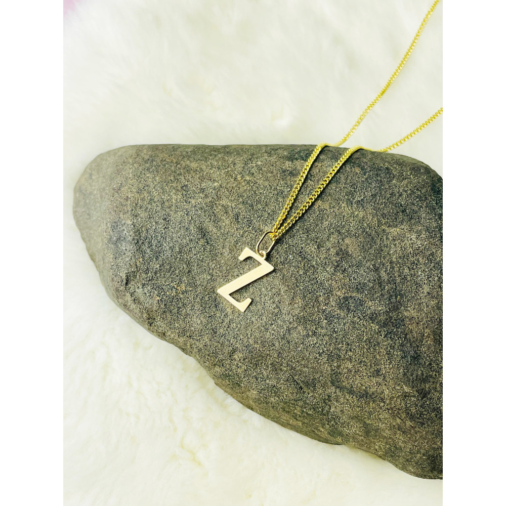 Anhänger Buchstabe Z Kettenanhänger Goldanhänger 14KT Gelbgold