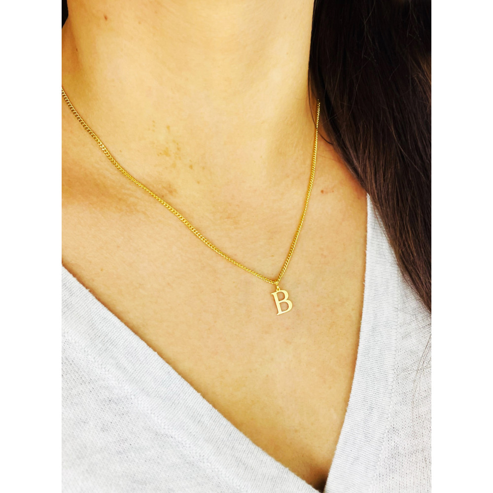Anhänger Buchstabe B Kettenanhänger Goldanhänger 14KT Gelbgold