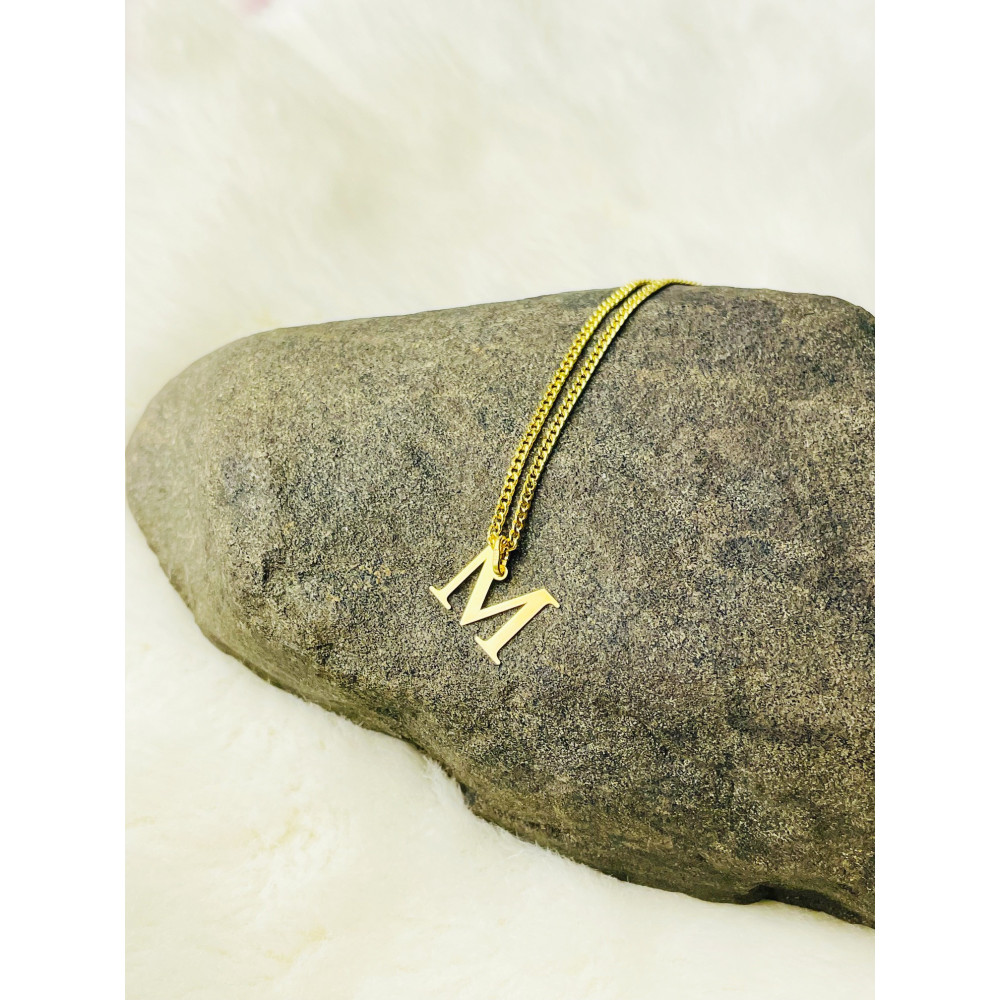 Anhänger Buchstabe M Kettenanhänger Goldanhänger 14KT Gelbgold