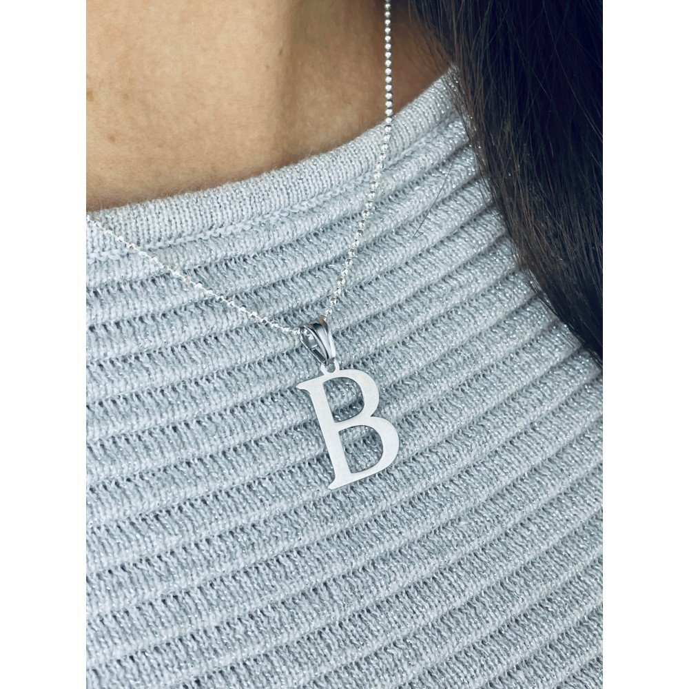 925 Silber Anhänger Buchstabe B Kettenanhänger