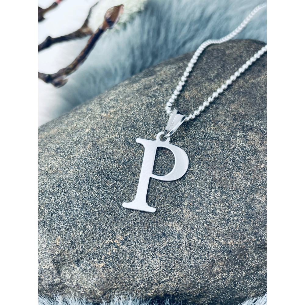 925 Silber Anhänger Buchstabe P Kettenanhänger
