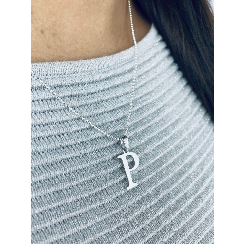 925 Silber Anhänger Buchstabe P Kettenanhänger