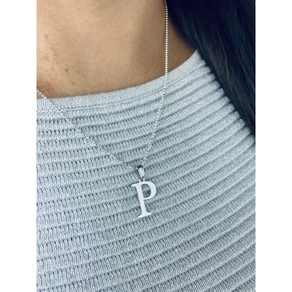 925 Silber Anhänger Buchstabe P Kettenanhänger
