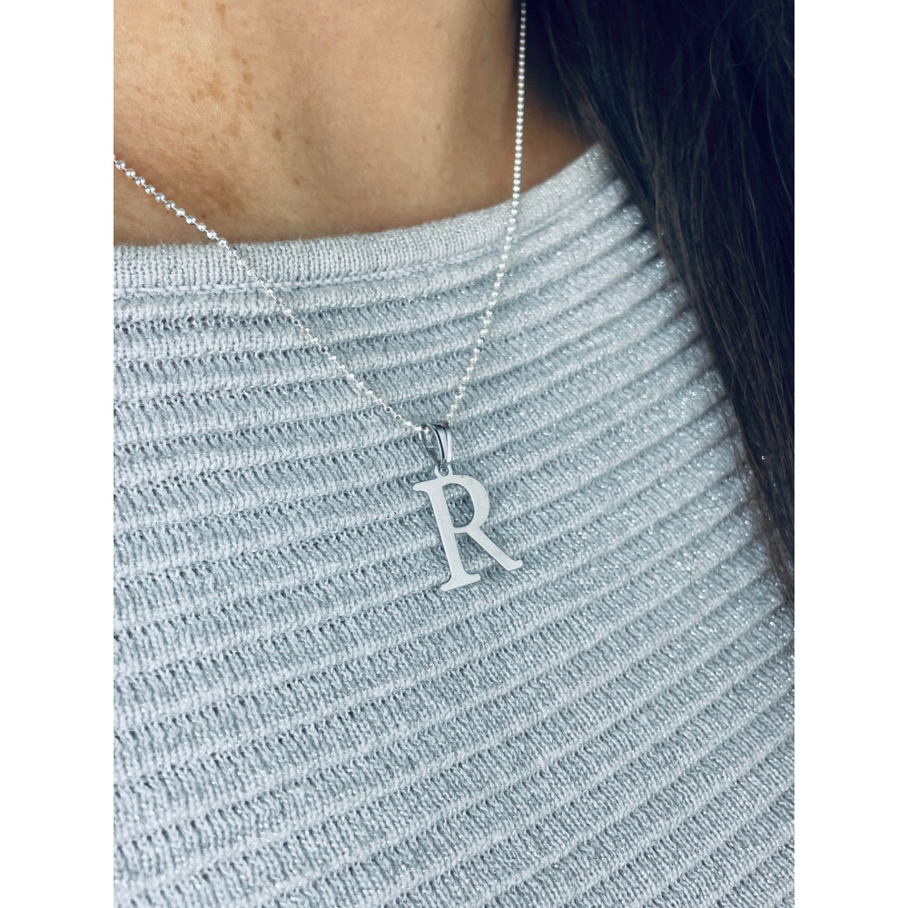 925 Silber Anhänger Buchstabe R Kettenanhänger