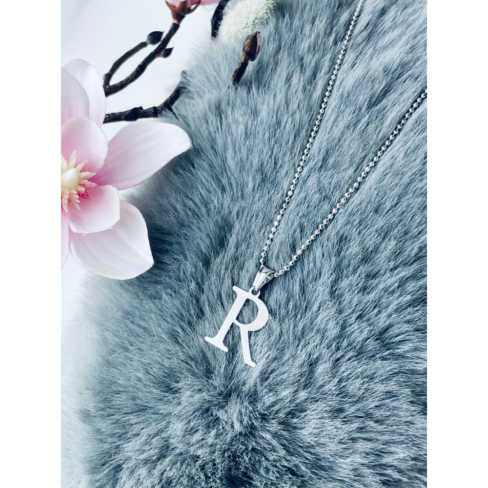 Srebrny wisiorek zawieszka literka R