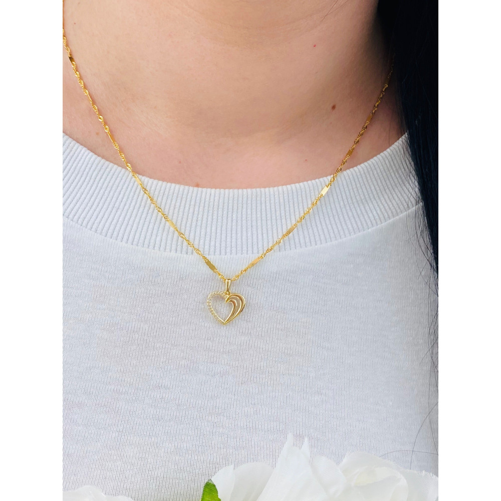 copy of Złoty wisiorek zawieszka rozeta ażurowa