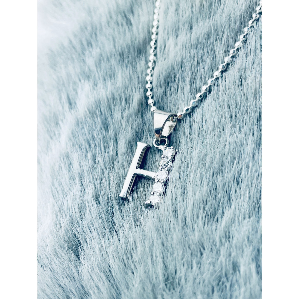 925 Silber Anhänger Buchstabe H Kettenanhänger mit Zirkonia